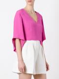 v-neck cropped blouse 