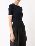 ribbed detail knitted top