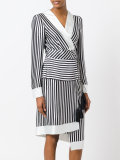 striped wrap dress 