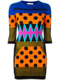 patchwork effect knitted dress