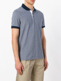 grid pattern polo shirt