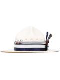 striped strap hat