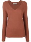 deep V-neck jumper