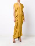 draped V-neck dress