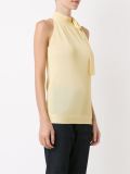 sleeveless knit blouse