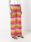 zig zag flared trousers