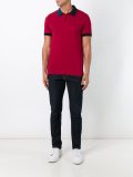 contrast collar polo shirt