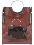 ring handle vinyl tote bag