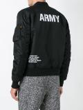 zipped arm bomber jacket