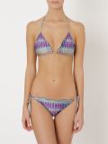 abstract print triangle bikini set