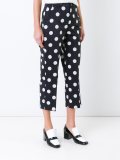 polka dot cropped trousers