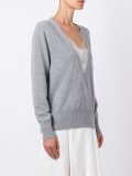 lace inset v neck jumper