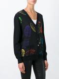 shoe print cardigan 