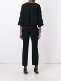 three-quarters sleeve V-neck jumpsuit