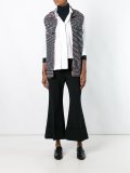 static effect zipped cardigan