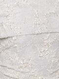 off-the-shoulder jacquard gown