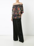 floral print off-shoulder blouse
