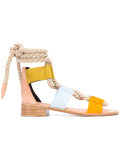 panel rope tie sandals 