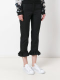 peplum hem cropped trousers