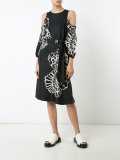 cold-shoulder midi dress