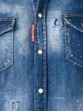 distressed denim shirt