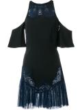 embroidered cold-shoulder dress