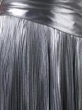 matte metallic pleated dress