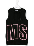 logo sleeveless hoodie