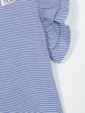 striped ruffled T-shirt 