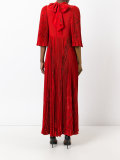 pleated panel gown