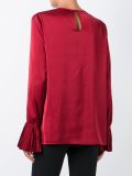pleated cuff blouse
