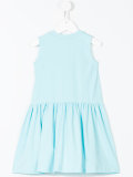 sleeveless printed dress