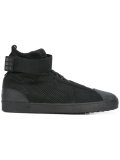 perforated trim lace up trainers 