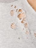 distressed cut-out sweatshirt