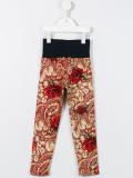 paisley rose print leggings