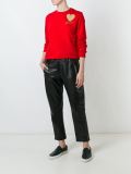 sequined heart patch sweatshirt