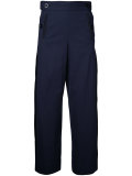 sailor button side pleated trousers