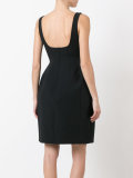buttoned pouf dress