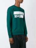 stripe logo print sweatshirt