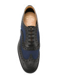 contrast panel lace-up shoes