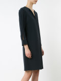 slit round neck dress