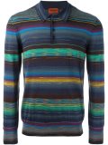 striped longsleeved polo shirt