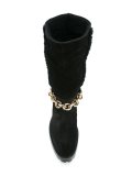 chain embellished boots