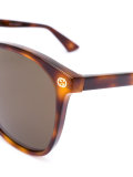 oversize gradient round sunglasses