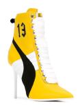 stiletto lace-up boots