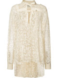 elongated back lace blouse