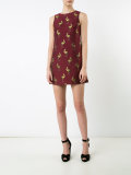 bird print mini dress 