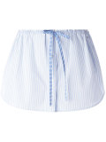 striped drawstring shorts