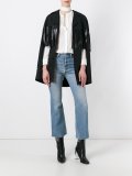 leather fringe trim cape