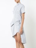 striped asymmetric dress